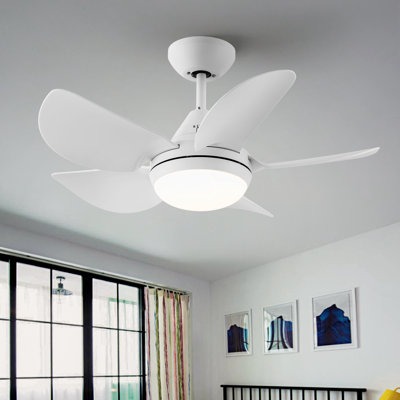 Ventilateur de plafond à DEL de 29,96 po avec télécommande et ensemble d'éclairage inclus