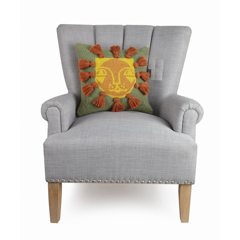 Leo with Tassels Wool Hook Throw Pillow