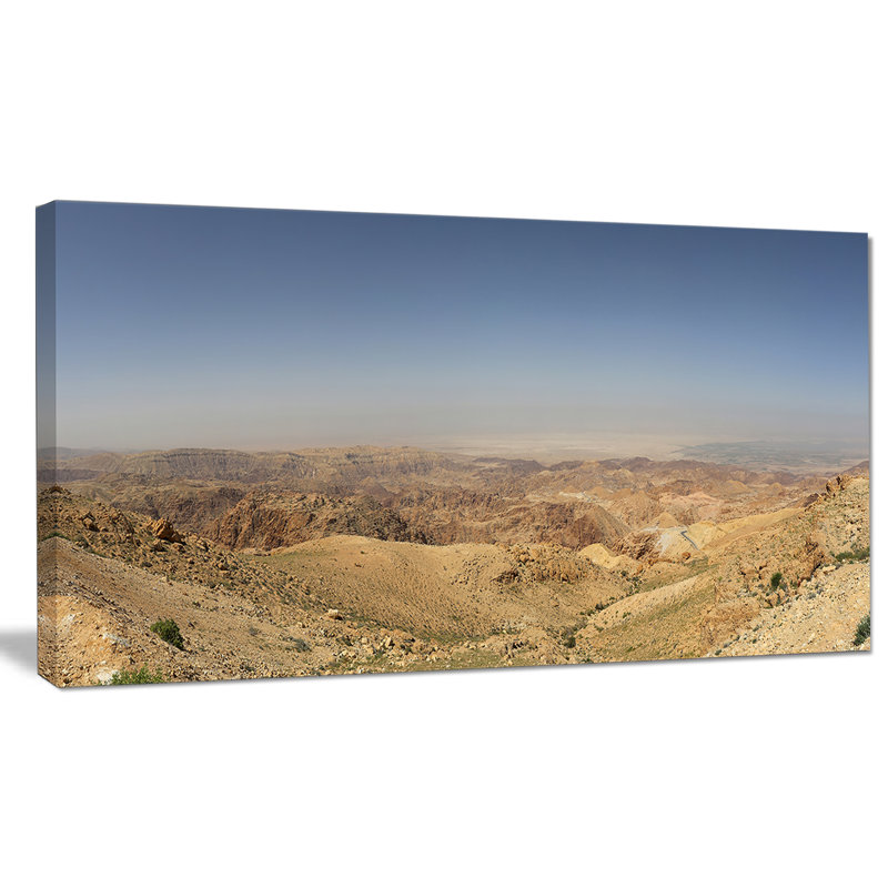 « panorama désert hills jordanie », reproduction de photo sur toile tendue, H 16 po x l 32 po x P 1 po