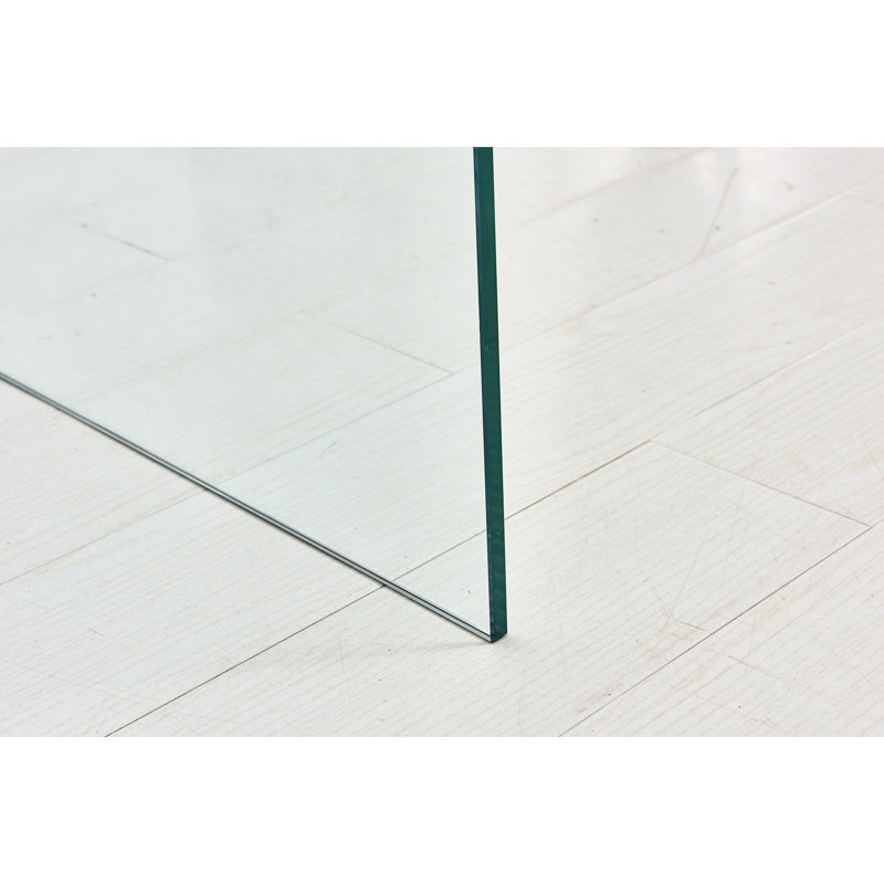 Clear Bent Glass Desk - And Functional Multi-Purpose For Different Activities Spaces