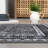 Washable Runner Rug - Ultra-Soft Non-Slip Low Pile North African Trellis, Non-Shedding, Collapsible Carpet for Entryway, Hallway, Kitchen, Living Room, Bedroom - Dark Grey, USA-2125054401-2125054404