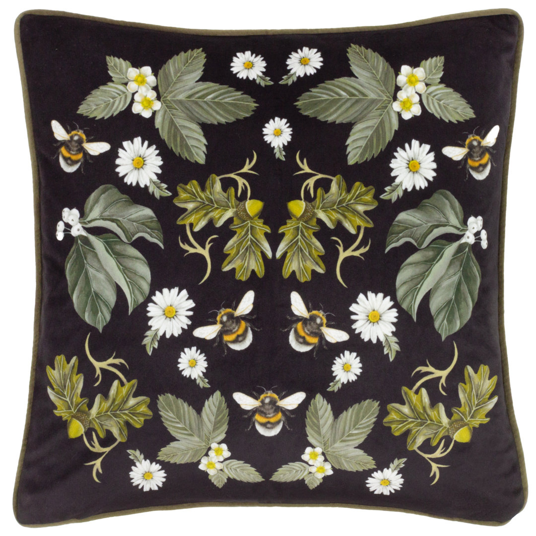 Braywick Clarence Mirror Floral Square Cushion Cover