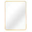 Miroir mural encadré en métal doré 24 x 36 po pour le charme de la salle de bain, verre de haute qualité, alliage de rouille, système de suspension renforcé, fiabilité et cadre, crochets pour une utilisation à long terme-1177518261