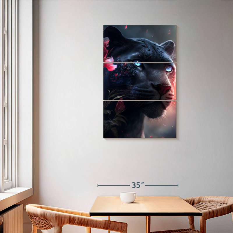 Brampt The Pink Black Panther, 57" H x 36" W
