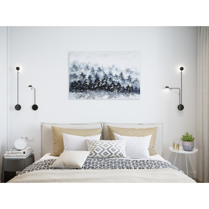 Forêt - peinture sur toile tendue, H 24 po x l 36 po x P 2 po