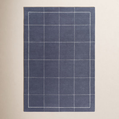 Mallory Hand-Tufted Blue Geometric Rug