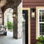 Glennora Black 29.5cm H Outdoor Wall Lantern with Dusk to Dawn