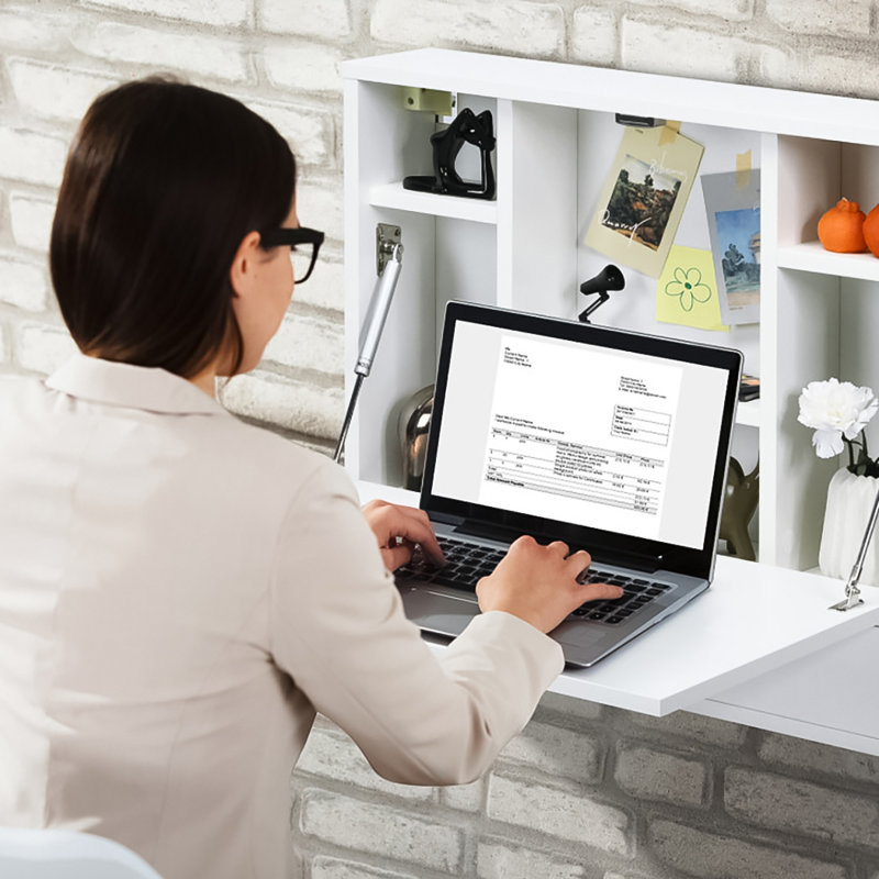 Foldable Writing Desk, White