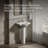 Veer Ceramic Pedestal Bathroom Sink with Overflow-10942335-19195677-46044463