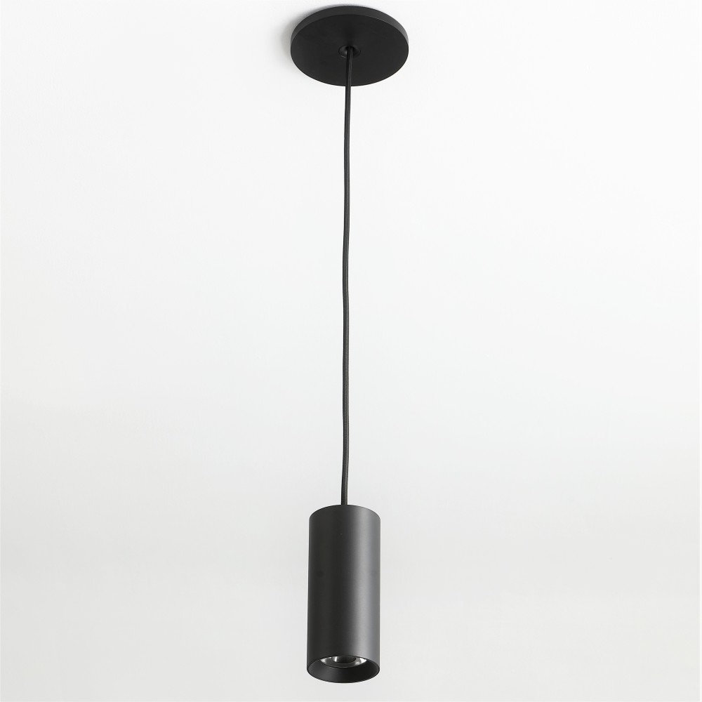 1 - Light Matte Black LED Single Pendant Vidalite