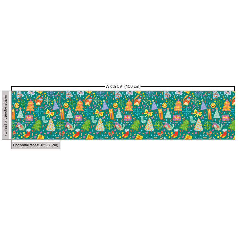 Khari Kittens Trees and Ornaments Multi-Purpose Fabric