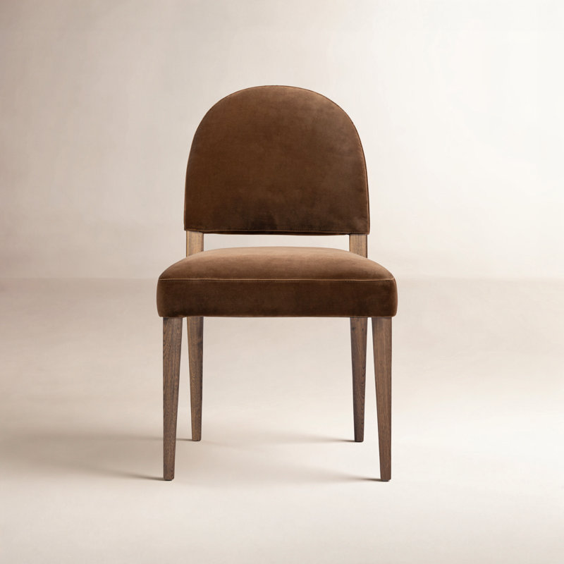 Berkely Upholstered Side Chair, Surrey Ochre, Toasted Oak