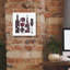 «Modern Kitchen Square 1 Wine Red» par Michael Mullan, art mural sur toile-387605432