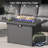 4 Piece Outdoor Furniture Set with Fire Pit Table, Modern Rope Woven Patio Conversation Sofa Set with Olefin Braid and Deep Seating-1287464201