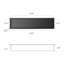 Niche de douche rectangulaire 48 "x 12" en acier inoxydable noire de calibre 18 sans carrelage