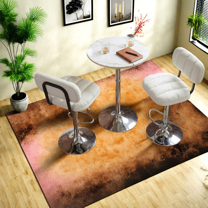 Ensemble de table de salle à manger compacte (doit inclure la table et la chaise), petit ensemble de cuisine moderne en acier marbré