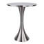 Table d'appoint en métal nickel brossé