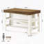 Îlot de cuisine 55,1 po - hauteur comptoir, tablettes ouvertes, 2 sièges
