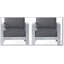 Fauteuil club CAPE CORAL MP2 avec structure en aluminium résistant aux intempéries et coussin en mousse haute densité pour un confort ultime