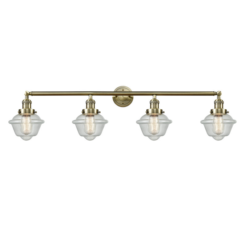 Geddes 4 - Light Dimmable Vanity Light, Polished Chrome, Seedy, 60 Watt Vintage Incandescent Bulb