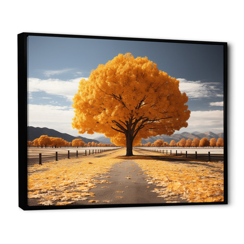 Impression sur toile encadrée monochrome monochromes jaunes et gris, H 30 po x l 40 po x P 1,5 po, Noir