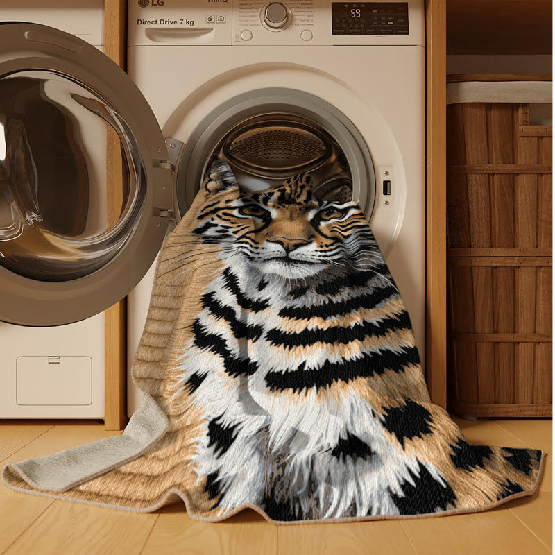  Tapis lavable de la faune sauvage d'Afrique, Carré 4 pi