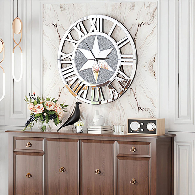 Phobos Crushed Diamond Glass Wall Clock