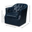 Fauteuil club pivotant en cuir fleur 30 po-97839345