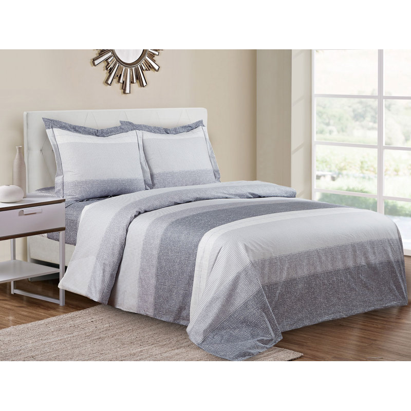 Ensemble de housse de couette French Bradid, Housse de couette simple + 5 pièces supplémentai