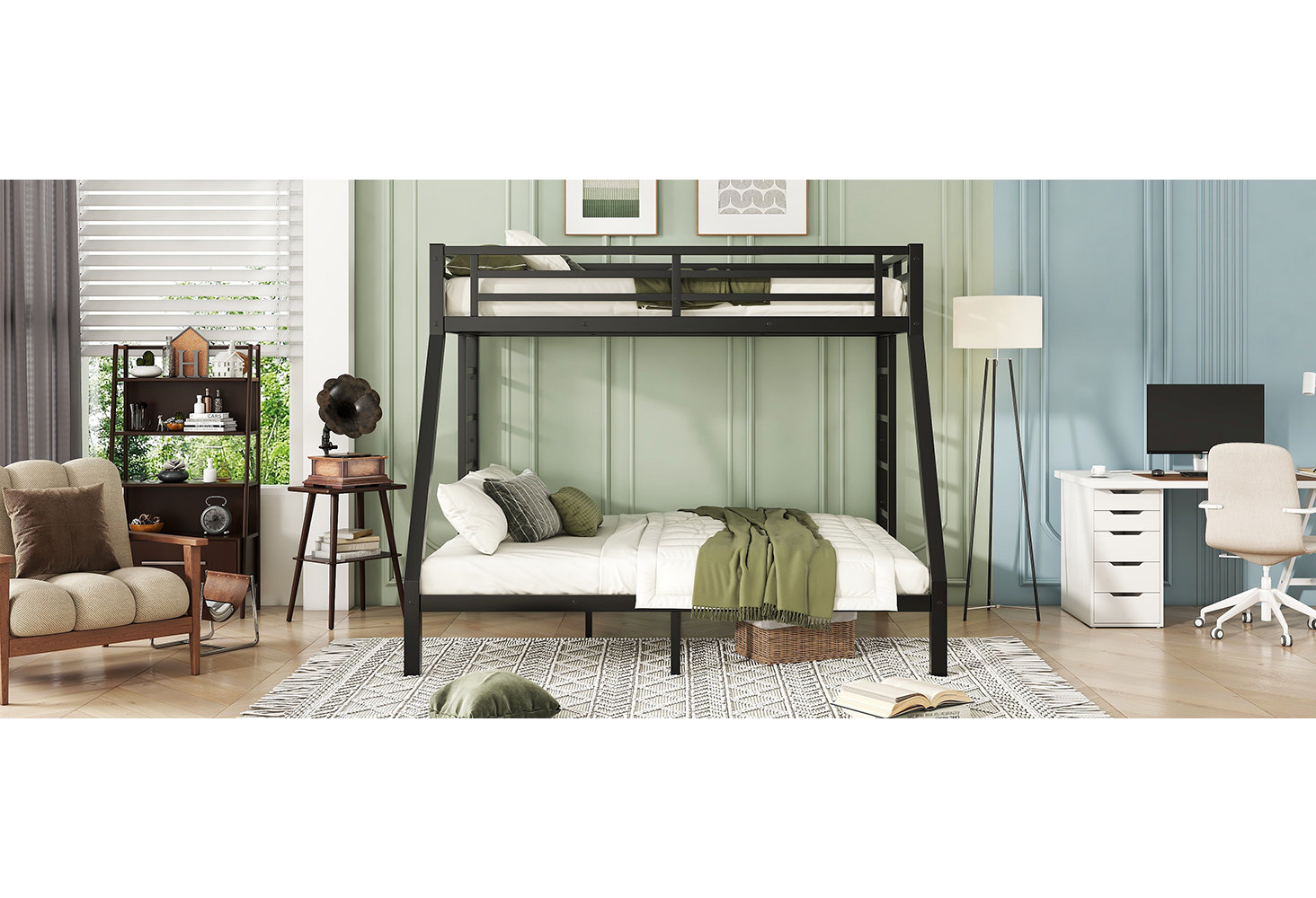 Isabelle & Max™ Metal Twin XL Over Queen Bunk Bed For Teens | Wayfair