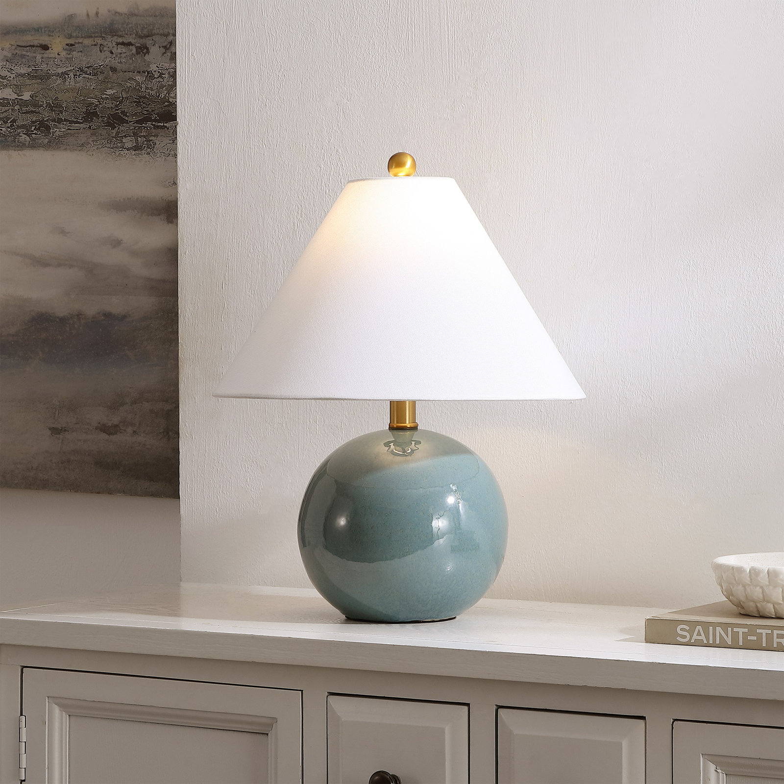 Blue Ceramic Table Lamp