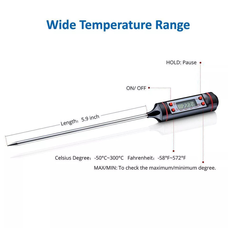 Thermomètre à cuisson instantanée pour barbecue
