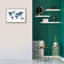 «Indigo World Map» par Brandon Wong, art mural sur toile