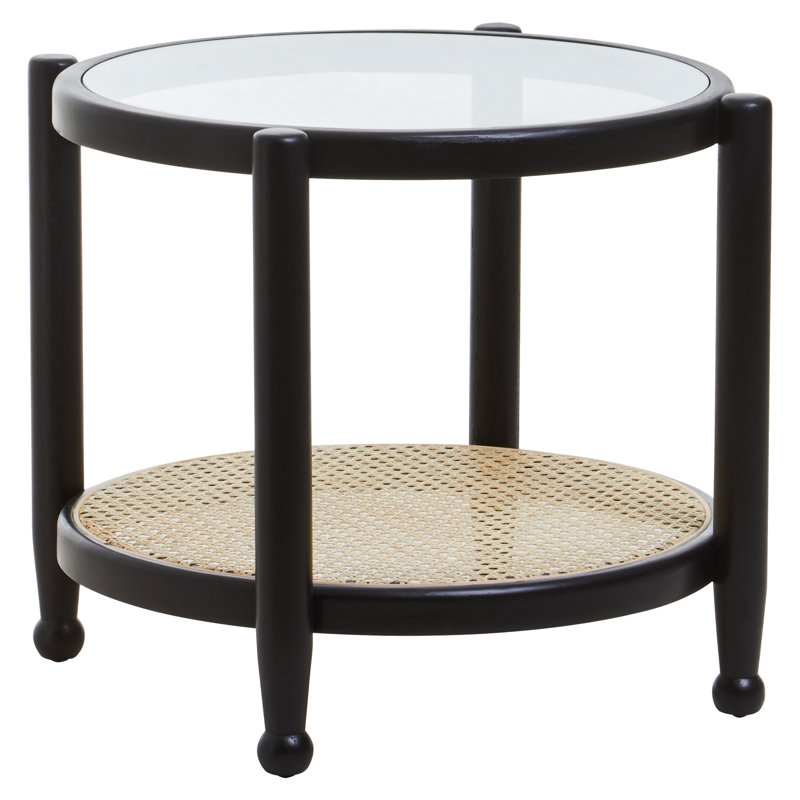 Amogh Glass Top End Table