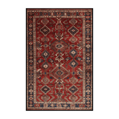 Machine Washable Persian Brown Area Rug
