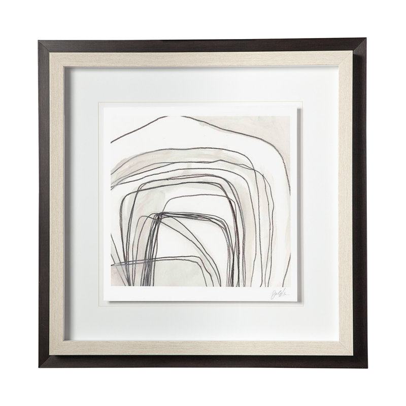 Custom Abstract Logic III by June Vess a Framed Art Print Matted under Glass