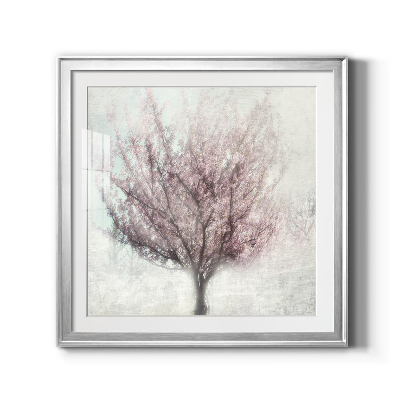 «Blossoms of Spring I», reproduction d'art sur toile encadrée, H 30,5 po x l 30,5 po x P 1,5 po, Papier avec cadre argenté