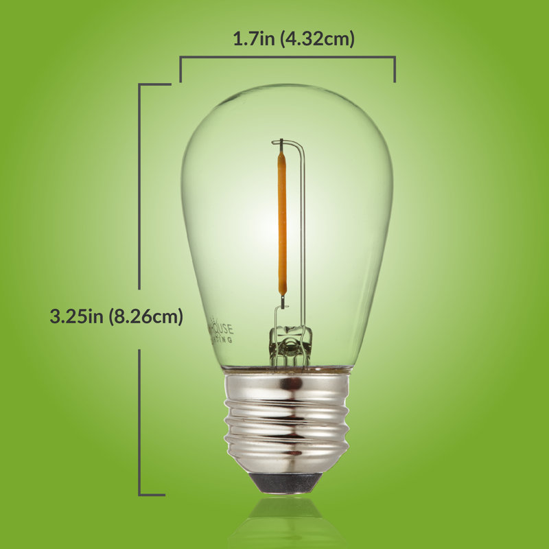 1 watt (équivalent à 11 watts), ampoule à intensité variable à intensité variable de 1 watt (2700k)/culot moyen (standard)