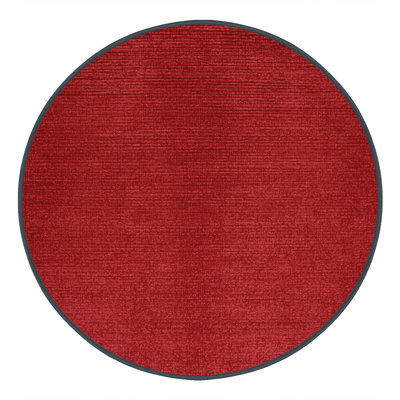Machine Washable Solid Red Area Rug