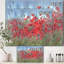 Coquelicots rouges sous la pluie - reproduction d'art sur toile-55634092-55634096