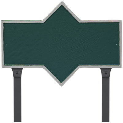 Piedmont Rectangle One Line Standard Address Sign Plaque with Lawn Stake