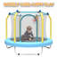 Trampoline 55 po pour enfants, bébé intérieur / extérieur avec filet de sécurité, tout-petit réglable avec panier de basketball-114860970
