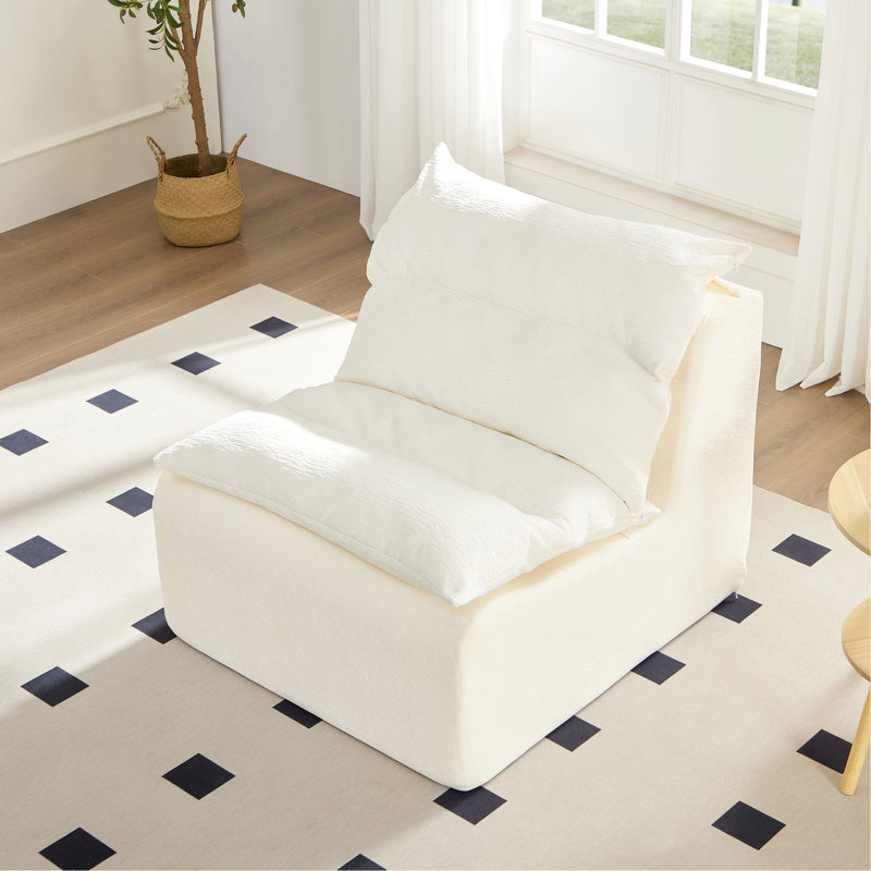 Fauteuil à billes d'appoint blanc - Créez un endroit confortable dans le salon, la chambre à coucher et le bureau, Blanc