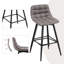 Upholstered Counter Stool with Metal Frame-61601234