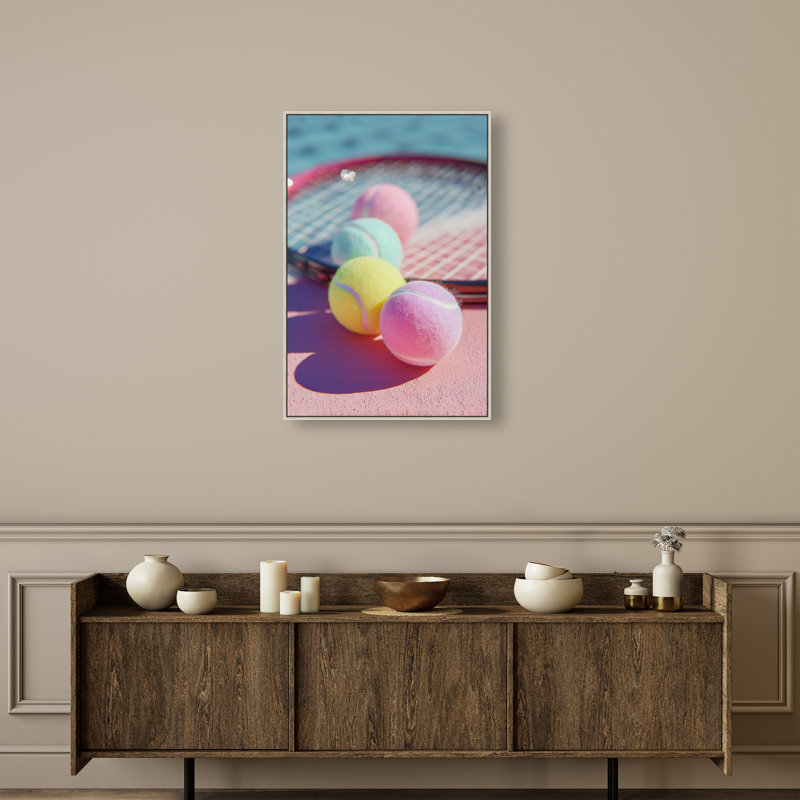 Candy Court Print by Oliver Gal, 37"H x 25"W, Silver Floater Frame