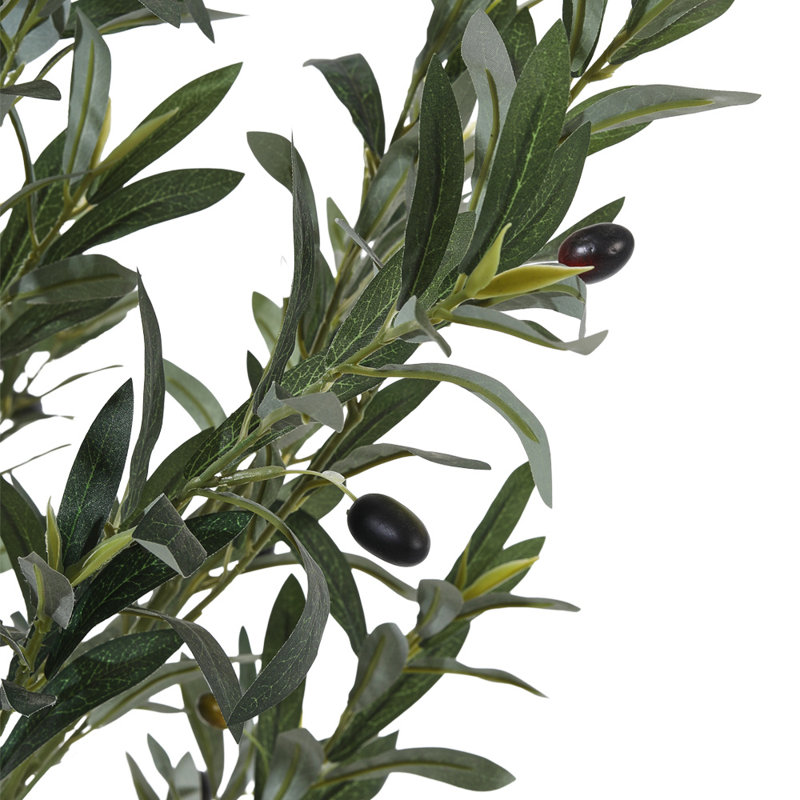 210cm Faux Olive Tree Tree in Freestanding, 186cm H x 65cm W
