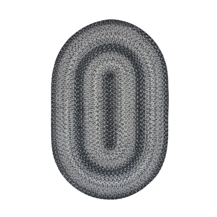 Cynita Braided Jute Non-Shedding Premium Charcoal/Gray Rug