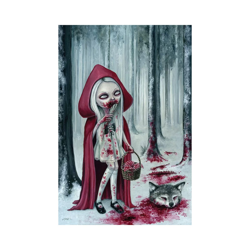 Little Dead Riding Hood by Megan Majewski - Wrapped Canvas Print, 20.32 cm H x 30.48 cm W