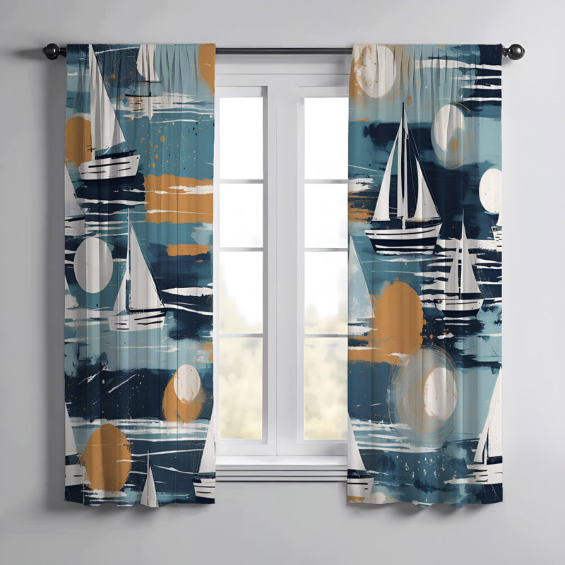 Paire de rideaux semi-transparents en polyester Dunevant, L 20 po x L 52 po