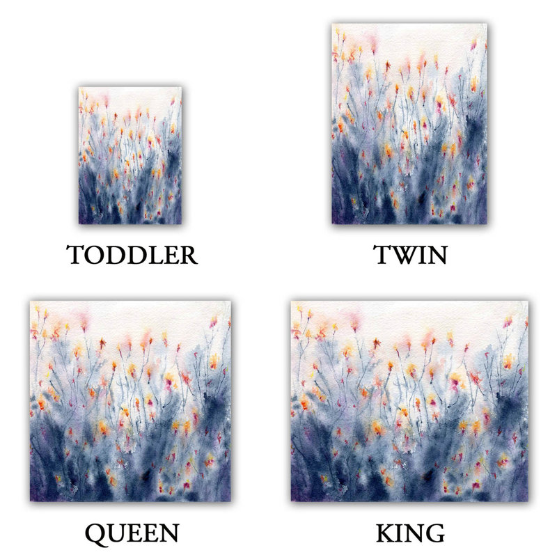 Ensemble de housse de couette floral splendor, 1 housse de couette grand + 2 taies standards